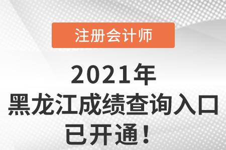 黑龍江省黑河2021年注冊(cè)會(huì)計(jì)師成績(jī)查詢系統(tǒng)已開(kāi)放