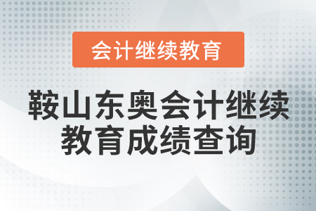 鞍山東奧會(huì)計(jì)繼續(xù)教育成績查詢