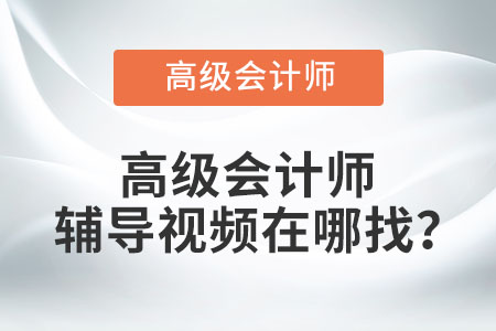 高級會計師輔導視頻在哪找？