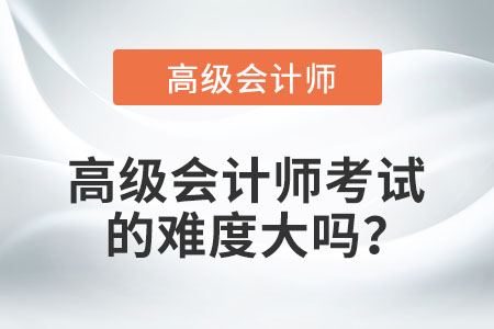 高級會(huì)計(jì)師考試的難度大嗎？