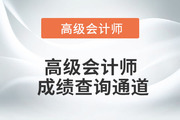高級會計(jì)師成績查詢通道