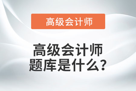 高級會計(jì)師題庫是什么？