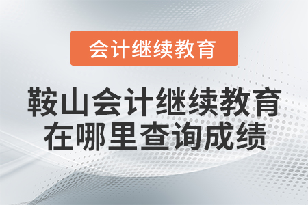 鞍山會(huì)計(jì)繼續(xù)教育在哪里查詢(xún)成績(jī)？