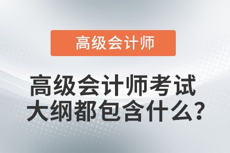 高級(jí)會(huì)計(jì)師考試大綱都包含什么？