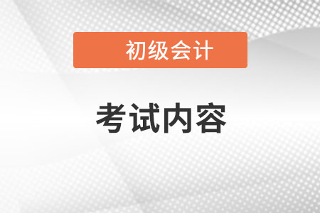 初級(jí)會(huì)計(jì)師考試內(nèi)容是什么？