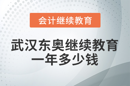 武漢東奧會(huì)計(jì)繼續(xù)教育一年多少錢(qián)？