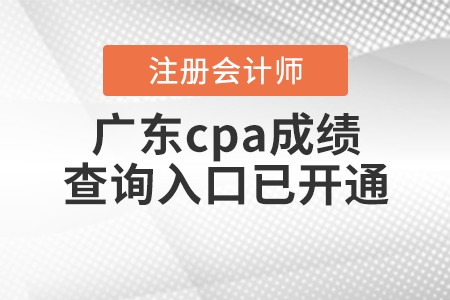 廣東省廣州cpa成績(jī)查詢?nèi)肟谝验_(kāi)通！