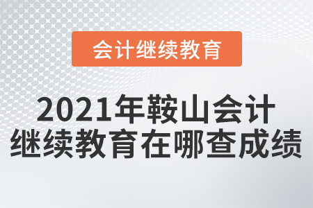 2021年鞍山會計繼續(xù)教育在哪查成績？
