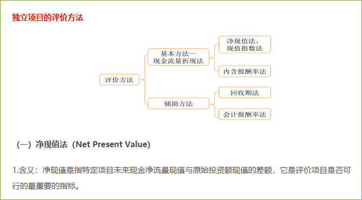 投資項(xiàng)目的評(píng)價(jià)方法