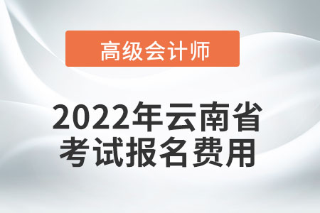 2022年云南省高級會計(jì)師考試報(bào)名費(fèi)用公布