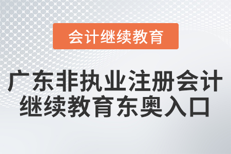 廣東非執(zhí)業(yè)注冊(cè)會(huì)計(jì)師繼續(xù)教育東奧入口