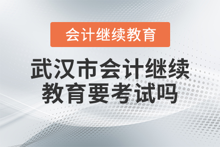 武漢市會計繼續(xù)教育要考試嗎？
