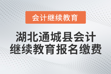 湖北通城縣會(huì)計(jì)繼續(xù)教育報(bào)名繳費(fèi)