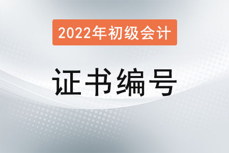 初級會計資格證書編號是哪個？