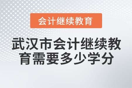 武漢市會(huì)計(jì)繼續(xù)教育需要多少學(xué)分？