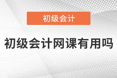 2022年初級會計網(wǎng)課有用嗎