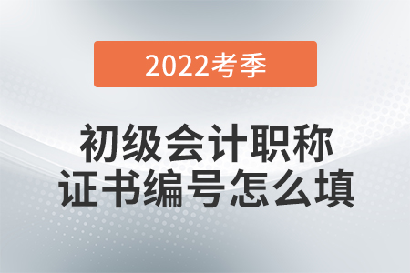 初級會計(jì)報(bào)名表上有兩個(gè)證書編號，怎么填？