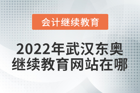 2022年武漢東奧會(huì)計(jì)繼續(xù)教育網(wǎng)站在哪？
