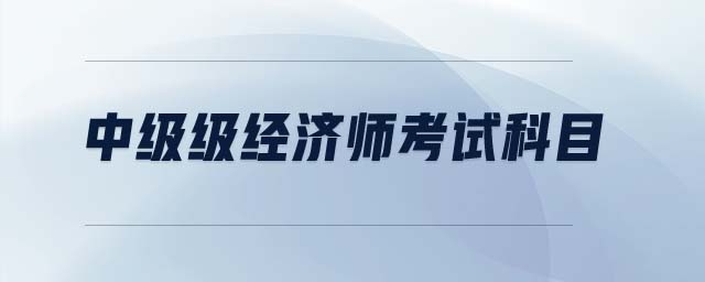 中級級經(jīng)濟師考試科目