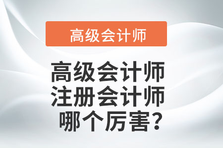高級(jí)會(huì)計(jì)師和注冊(cè)會(huì)計(jì)師哪個(gè)厲害？
