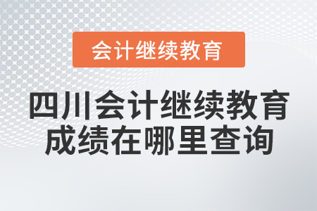 四川會(huì)計(jì)繼續(xù)教育成績(jī)?cè)谀睦锊樵?xún)？