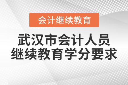 2022年武漢市會(huì)計(jì)人員繼續(xù)教育學(xué)分要求