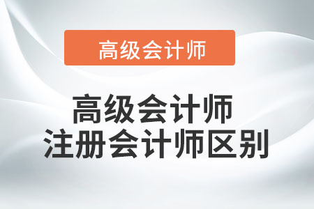高級會計(jì)師和注冊會計(jì)師區(qū)別
