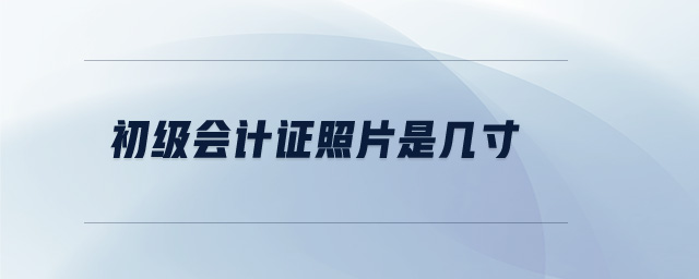 初級(jí)會(huì)計(jì)證照片是幾寸