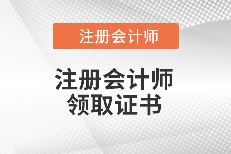 注冊(cè)會(huì)計(jì)師證書(shū)怎么領(lǐng)取
