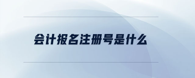 會(huì)計(jì)報(bào)名注冊(cè)號(hào)是什么