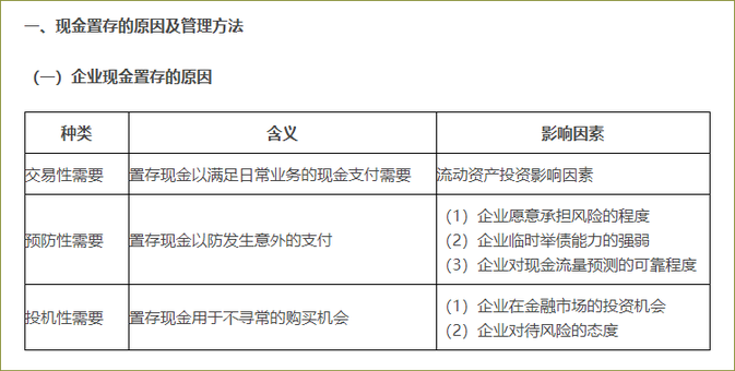 現(xiàn)金管理