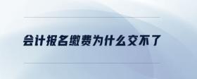 會(huì)計(jì)報(bào)名繳費(fèi)為什么交不了
