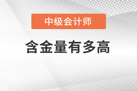 中級(jí)會(huì)計(jì)師的含金量有多高