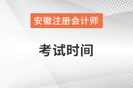 安徽省安慶注冊(cè)會(huì)計(jì)師考試時(shí)間在什么時(shí)候？