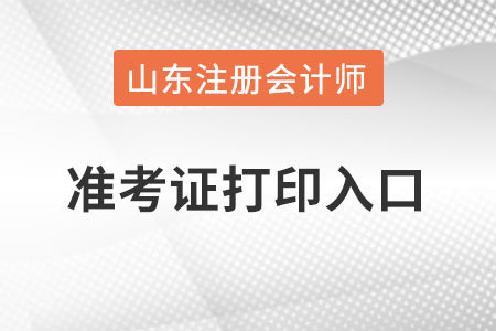 山東省東營注冊會計師準考證打印入口在哪里？