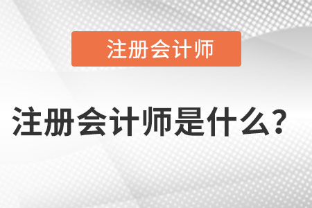 注冊(cè)會(huì)計(jì)師是什么？