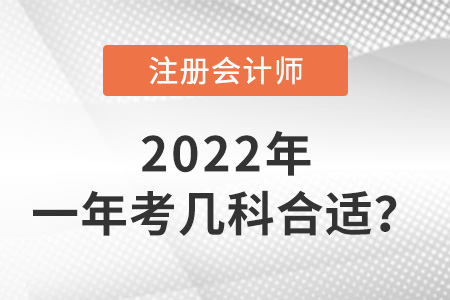 注冊會計師一年考幾科合適？