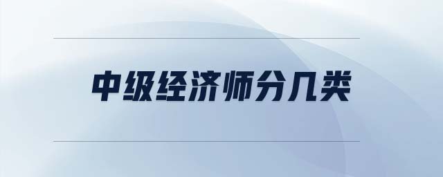 中級經(jīng)濟師分幾類