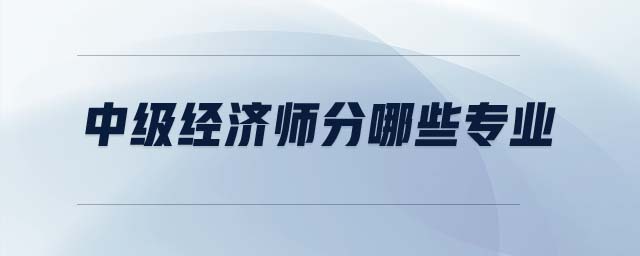 中級經(jīng)濟師分哪些專業(yè)