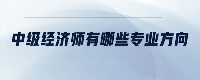 中級(jí)經(jīng)濟(jì)師有哪些專業(yè)方向