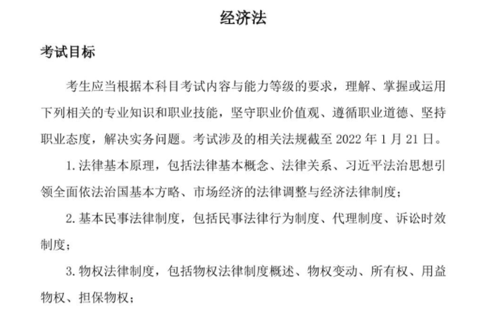 經濟法考綱