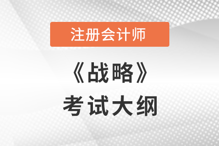 2022年注冊會計師戰(zhàn)略考試大綱已公布，點擊閱讀！