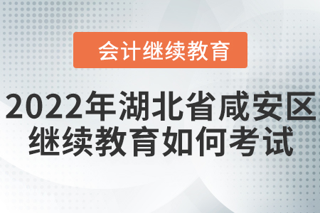 2022年湖北省咸安區(qū)會(huì)計(jì)繼續(xù)教育如何考試？