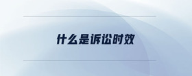 什么是訴訟時效