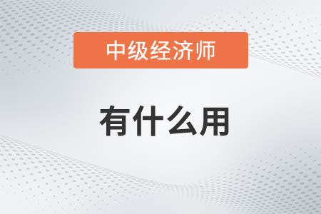 中級(jí)經(jīng)濟(jì)師的作用是啥