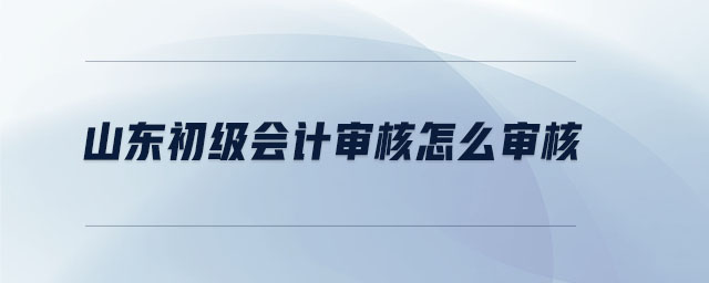 山東初級(jí)會(huì)計(jì)審核怎么審核