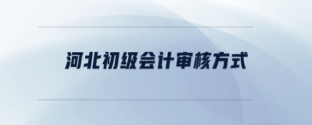 河北初級會計審核方式