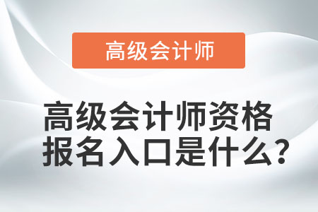 高級會計(jì)師資格報(bào)名入口是什么？