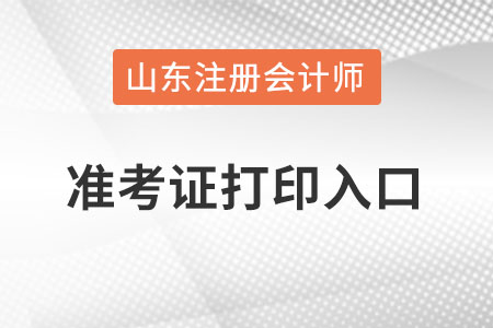 山東cpa準(zhǔn)考證打印入口怎么進(jìn)入？