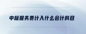 中標(biāo)服務(wù)費(fèi)計入什么會計科目